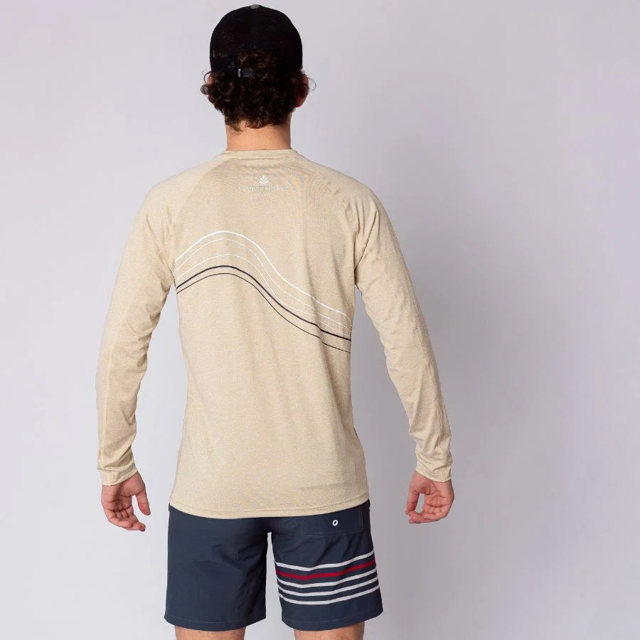 Lycra manches longues coupe ample anti-UV - Sable – Image 2