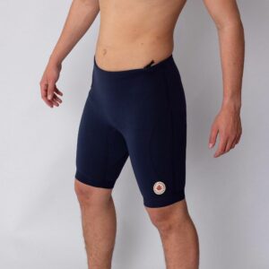 Short néoprène homme 2 mm bleu spécial longe-côte